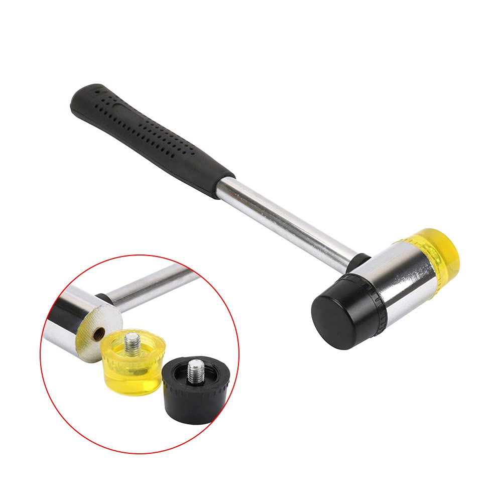 40mm Black Mallet Hammer Replacement Rubber Head Plastic Striking